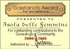 Gaetano's Award